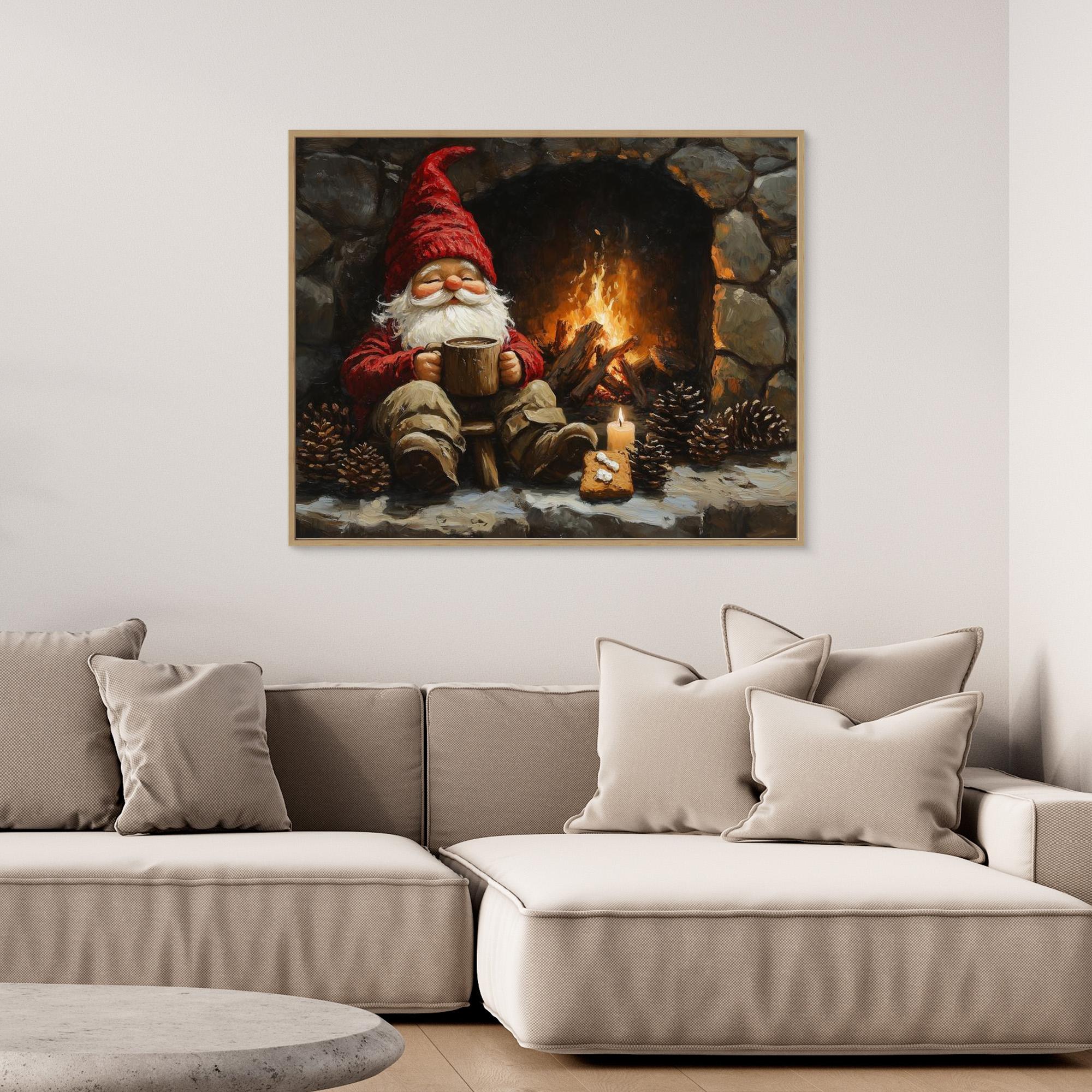 Scandinavian Tomte Folklore Art | Mythical Gnome Wall Decor