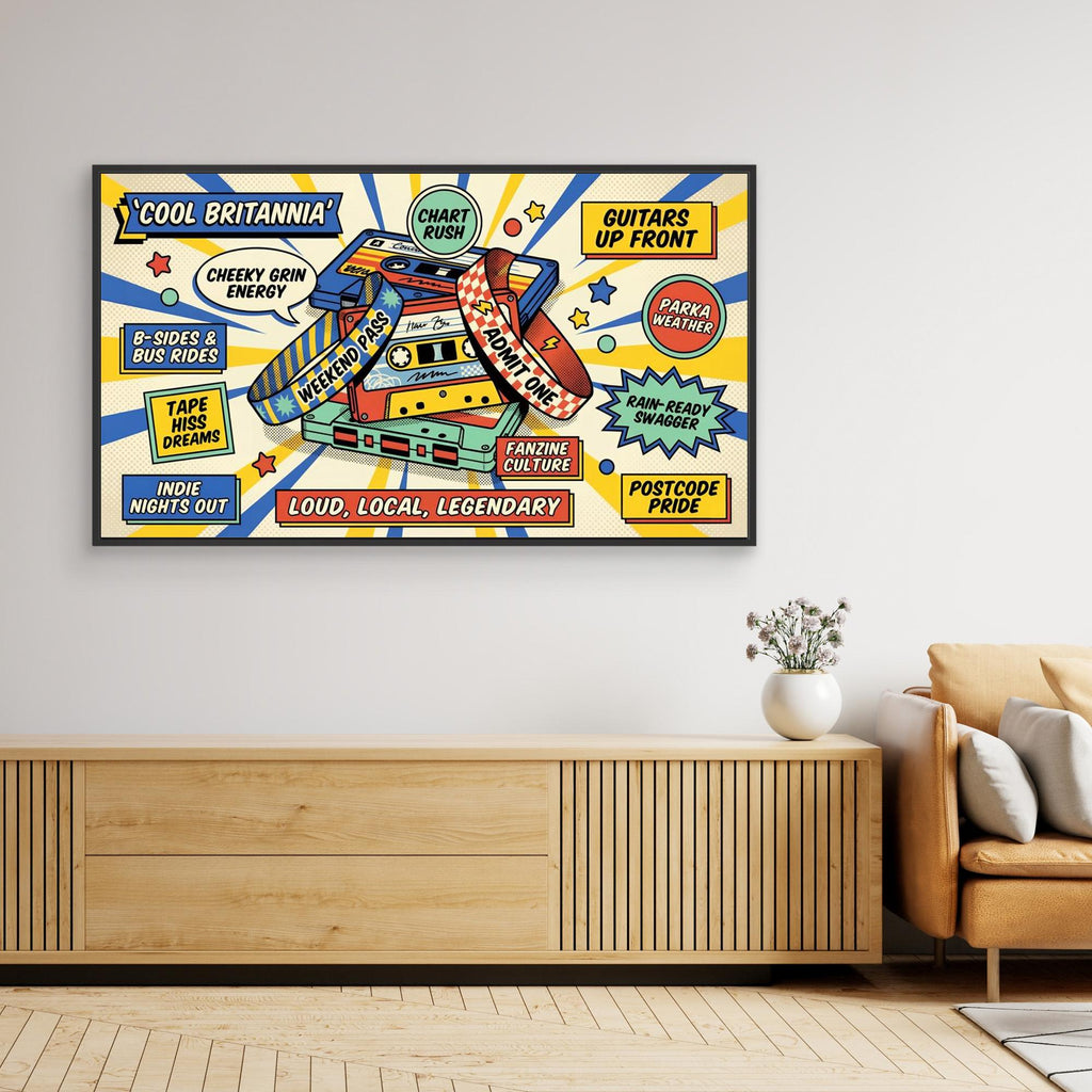 Britpop Cassette Canvas – Loud Local Legendary Art