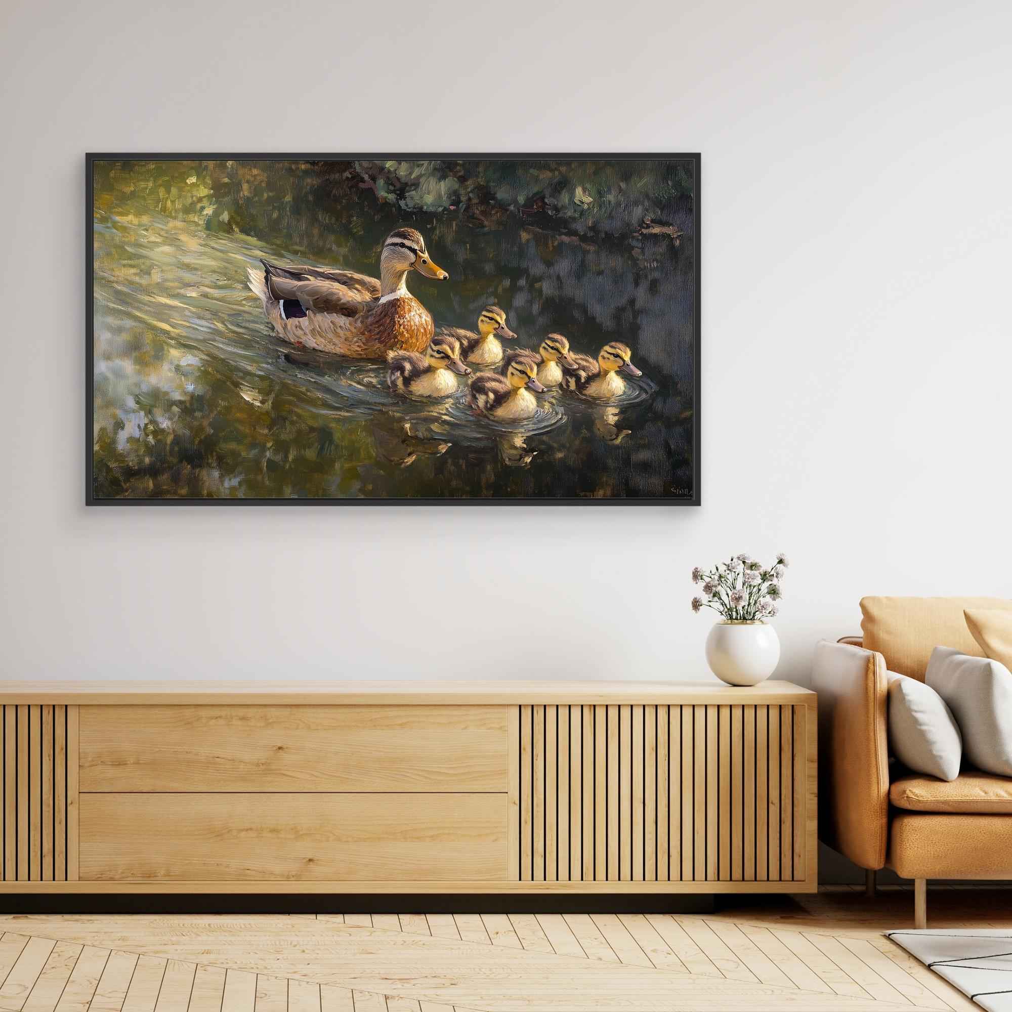 Duck & Ducklings Nursery Art | Country Cottage Wall Decor
