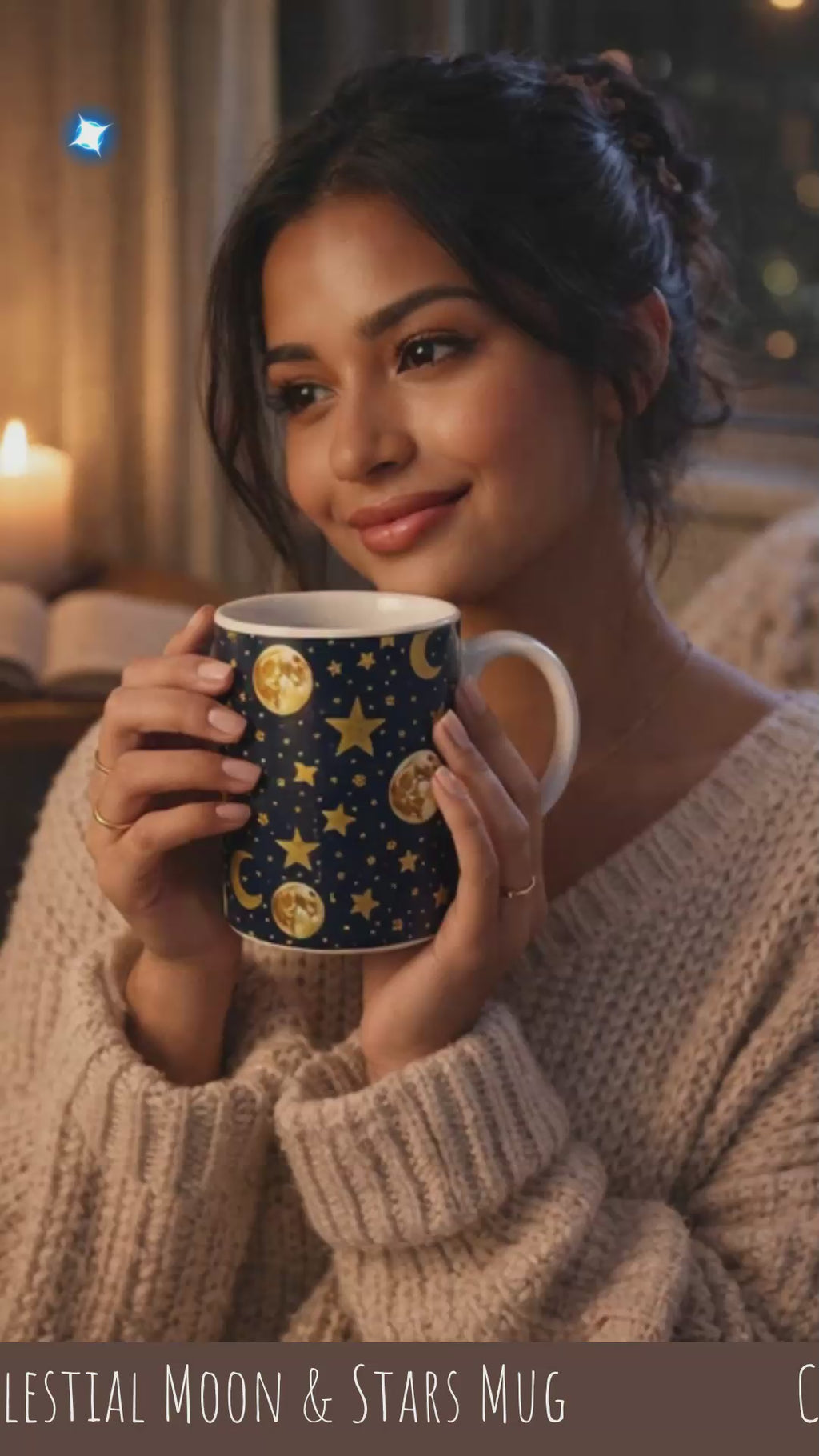 Celestial Moon & Stars Mug | Magical Galaxy Coffee Cup