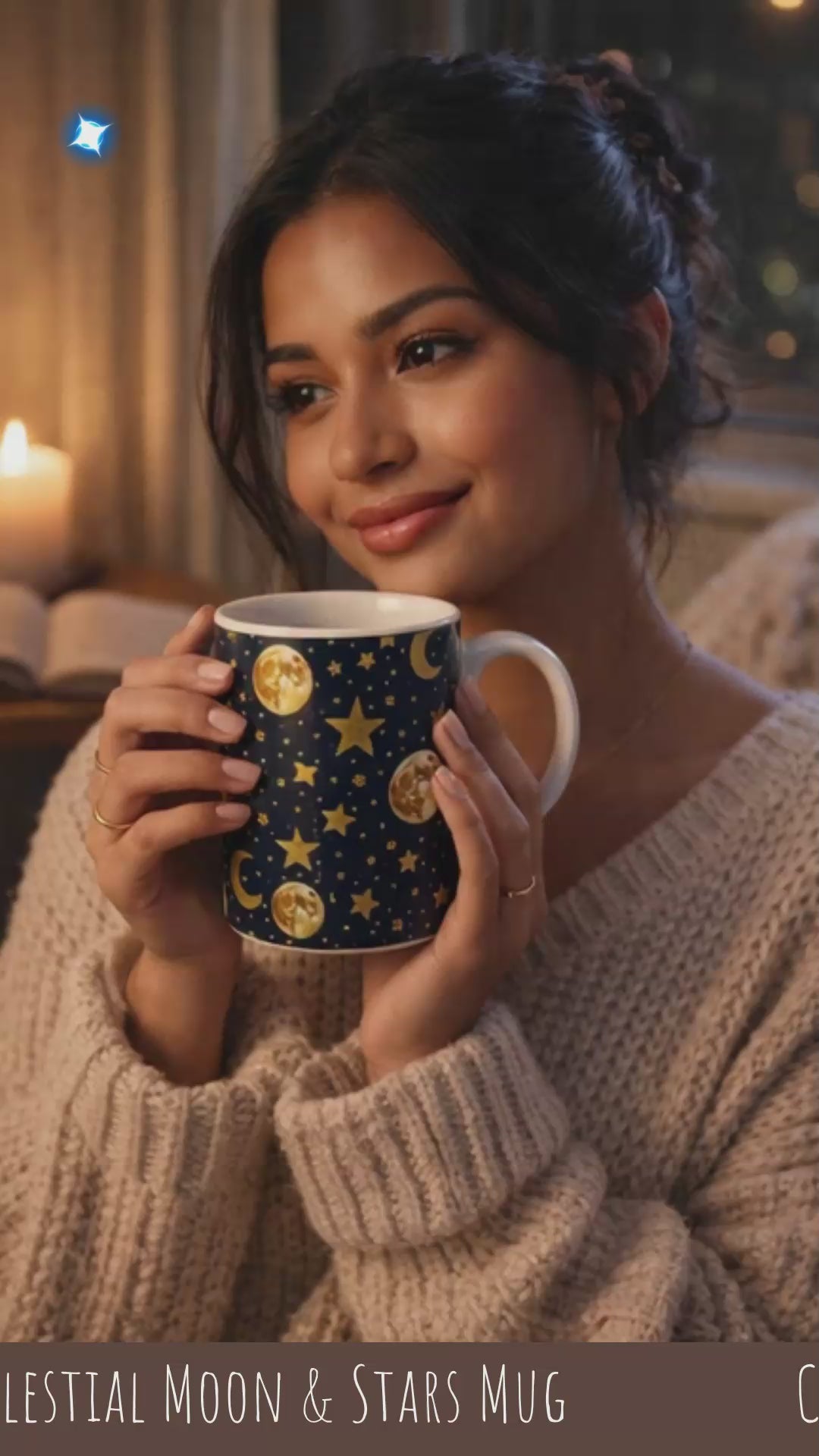 Celestial Moon & Stars Mug | Magical Galaxy Coffee Cup