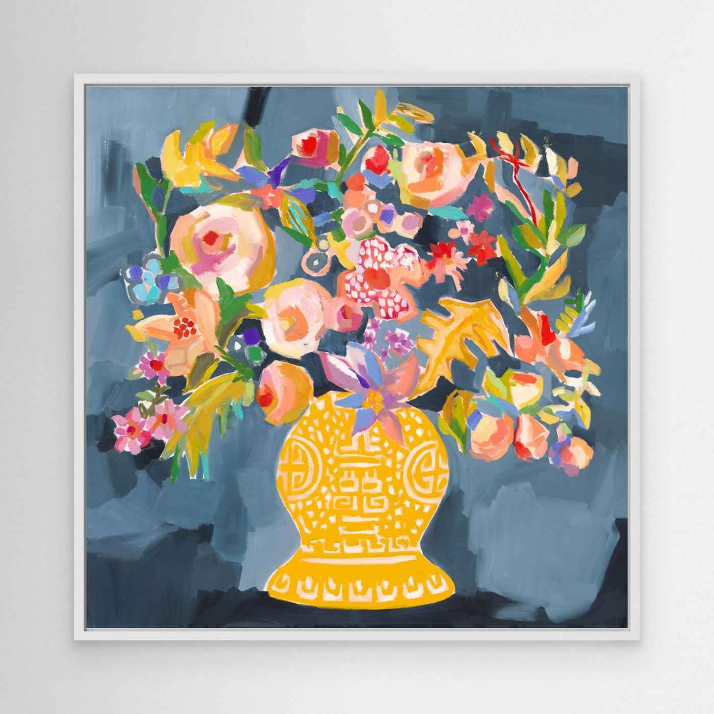 Colourful Floral Canvas Art for Kitchen Wall Decor