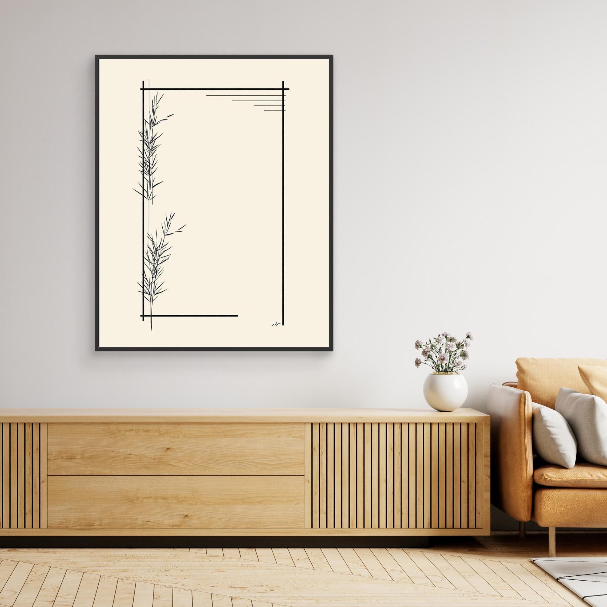 Minimalist Botanical Line Art Framed Wall Decor