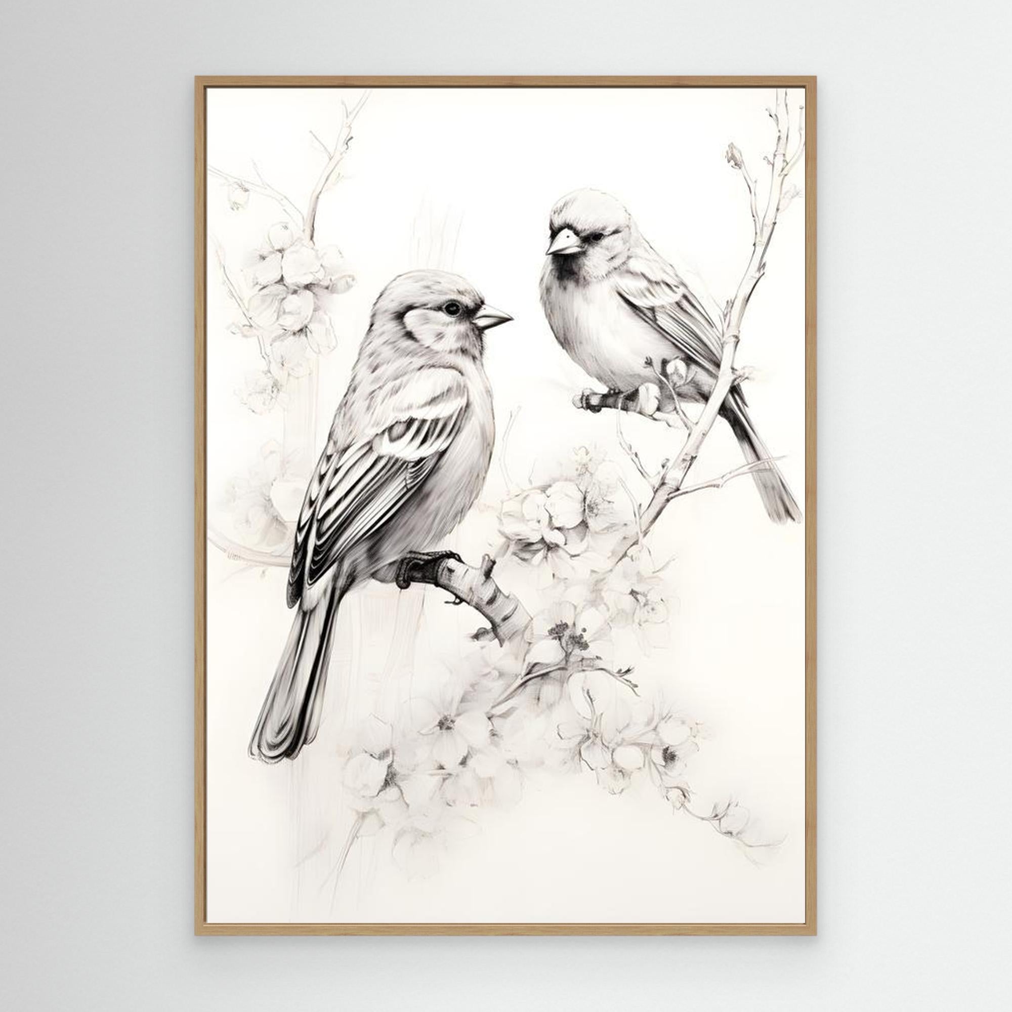 Sketch Bird Wall Art | Nature Nursery Decor & Prints - Framed Pop Art
