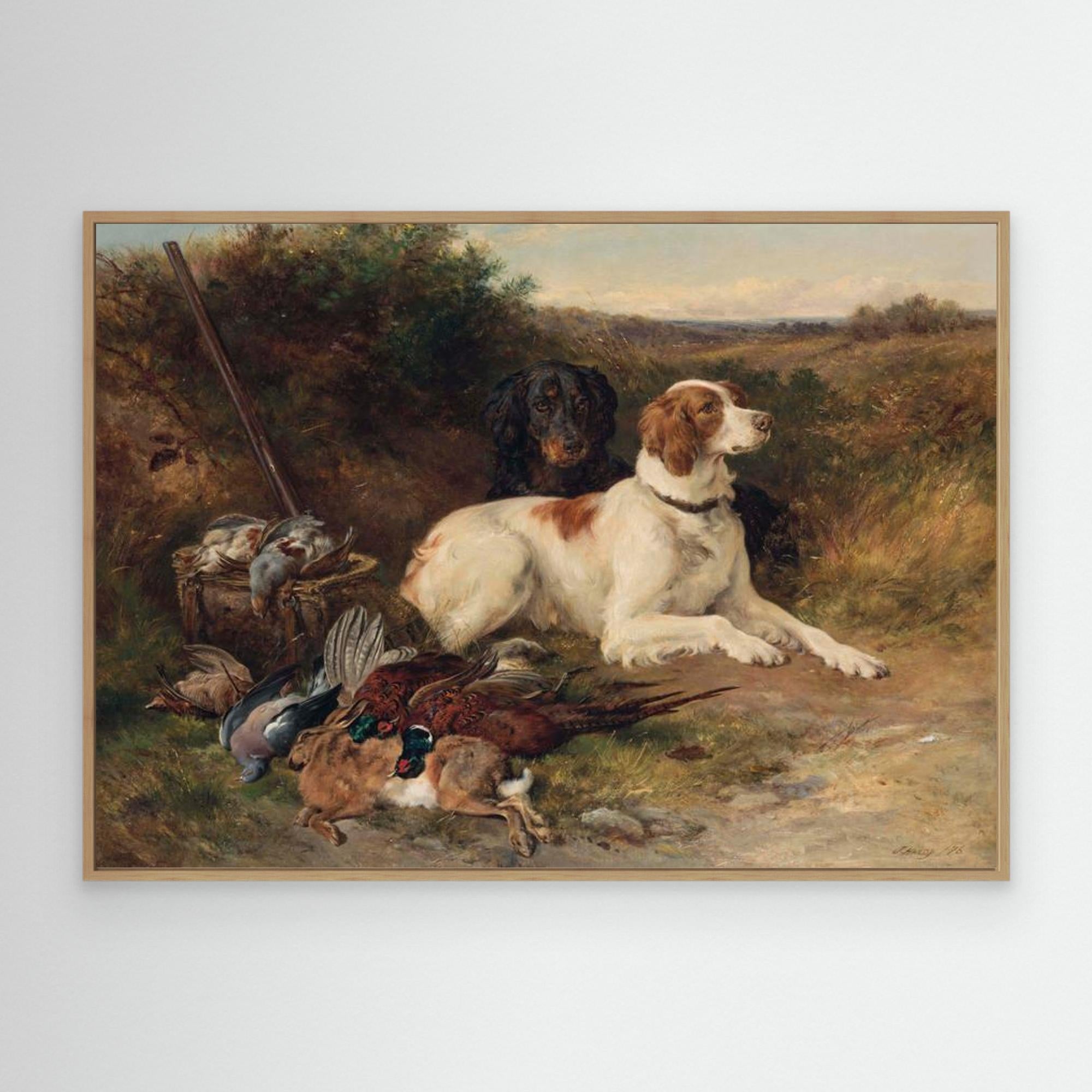 Vintage Hunting Dog Wall Art | Traditional Hallway Wall Art - Framed Pop Art
