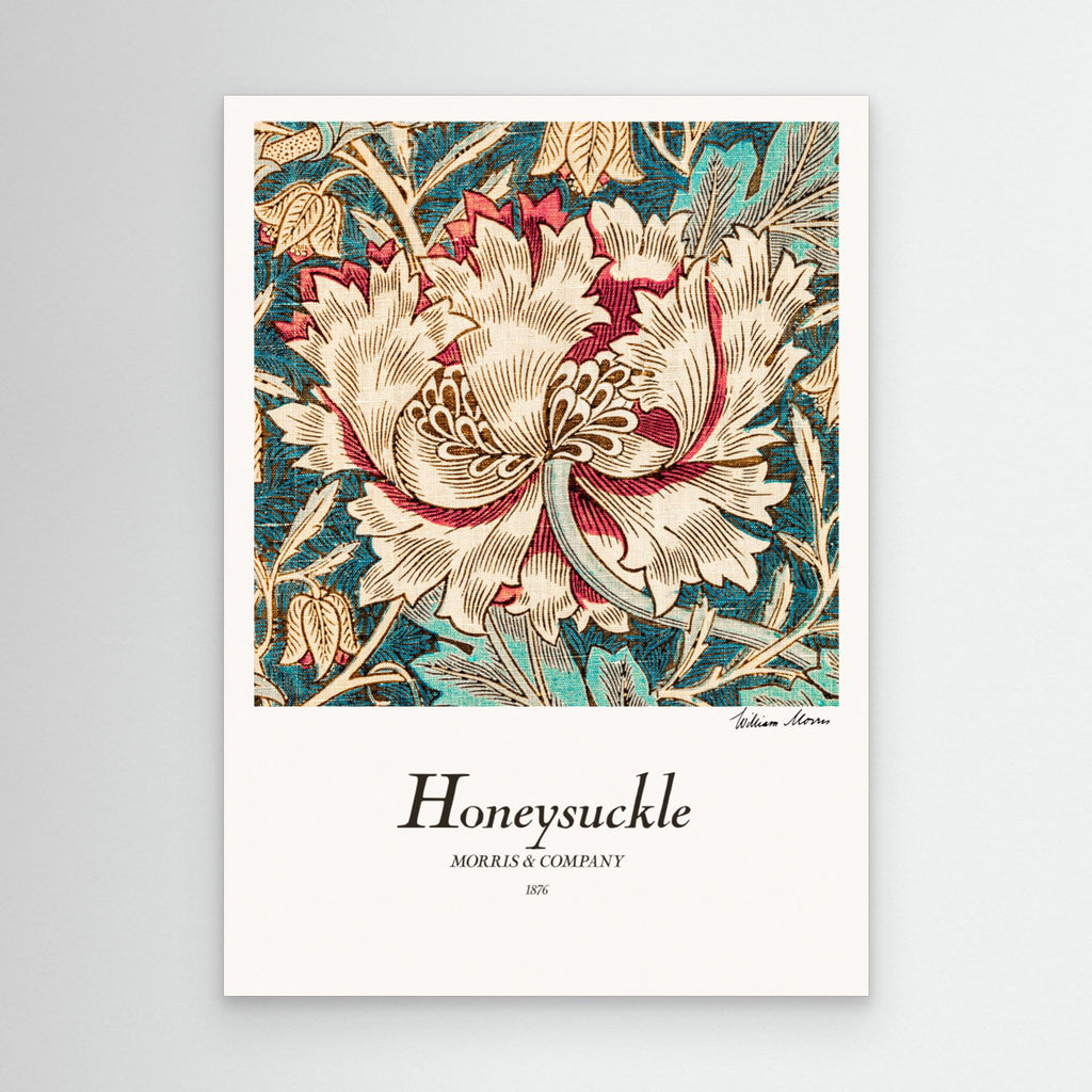 Hallway Wall Art – William Morris Honeysuckle Canvas Print - Framed Pop Art