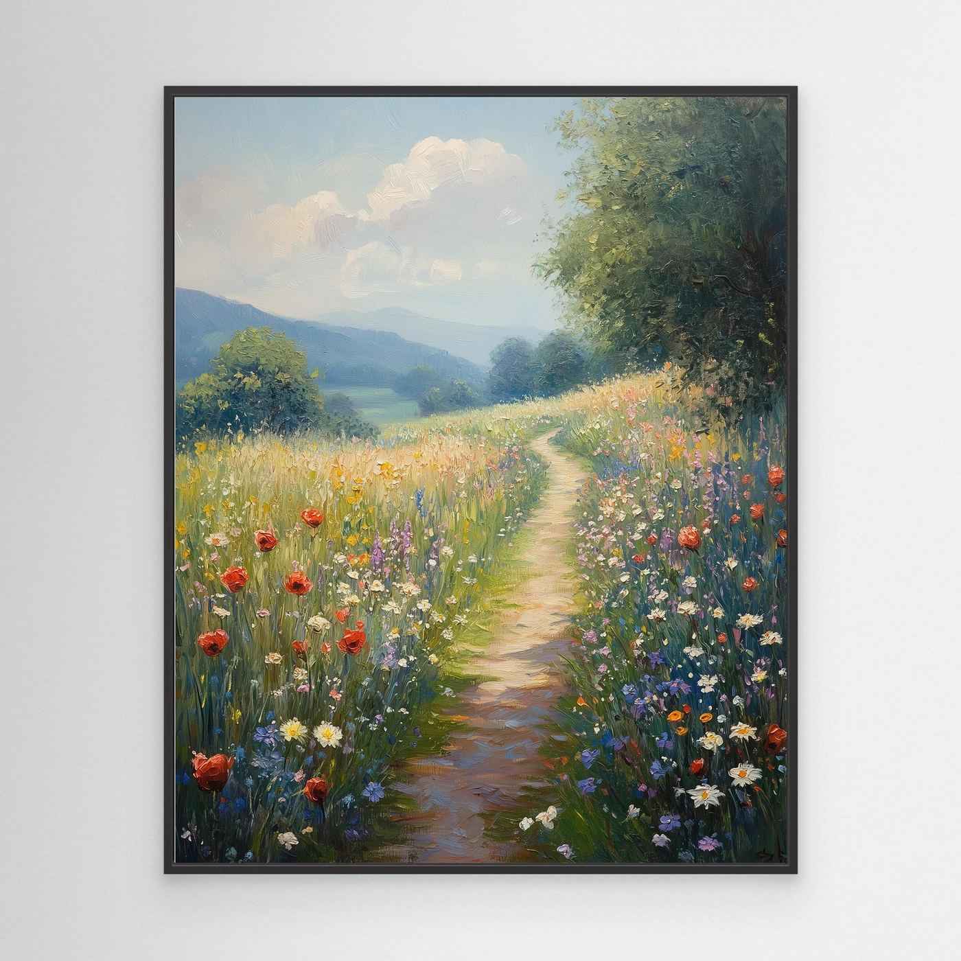 Hallway Wall Art – Wildflower Meadow Path Canvas Print