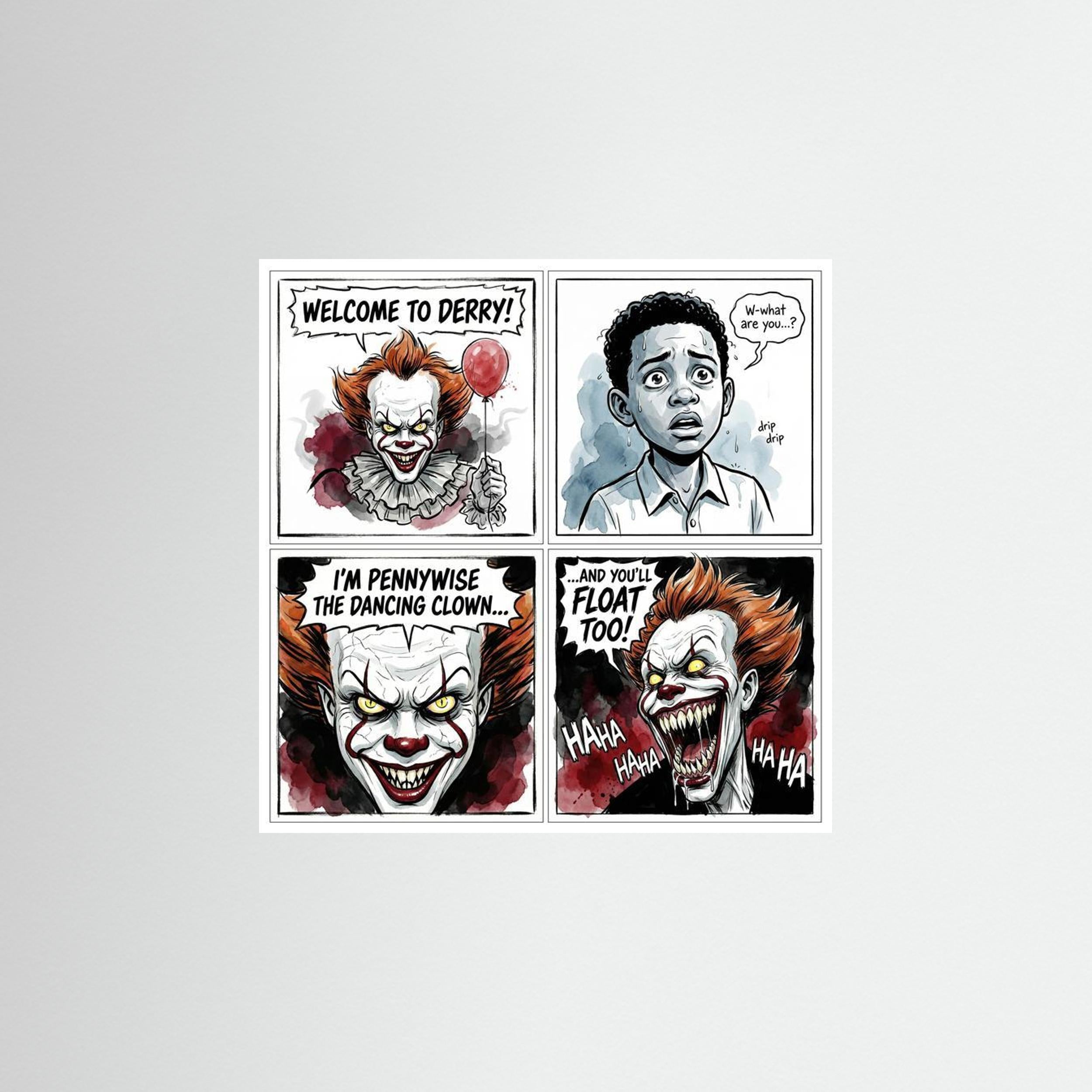 Pennywise "You'll Float Too" Comic Art Canvas Print