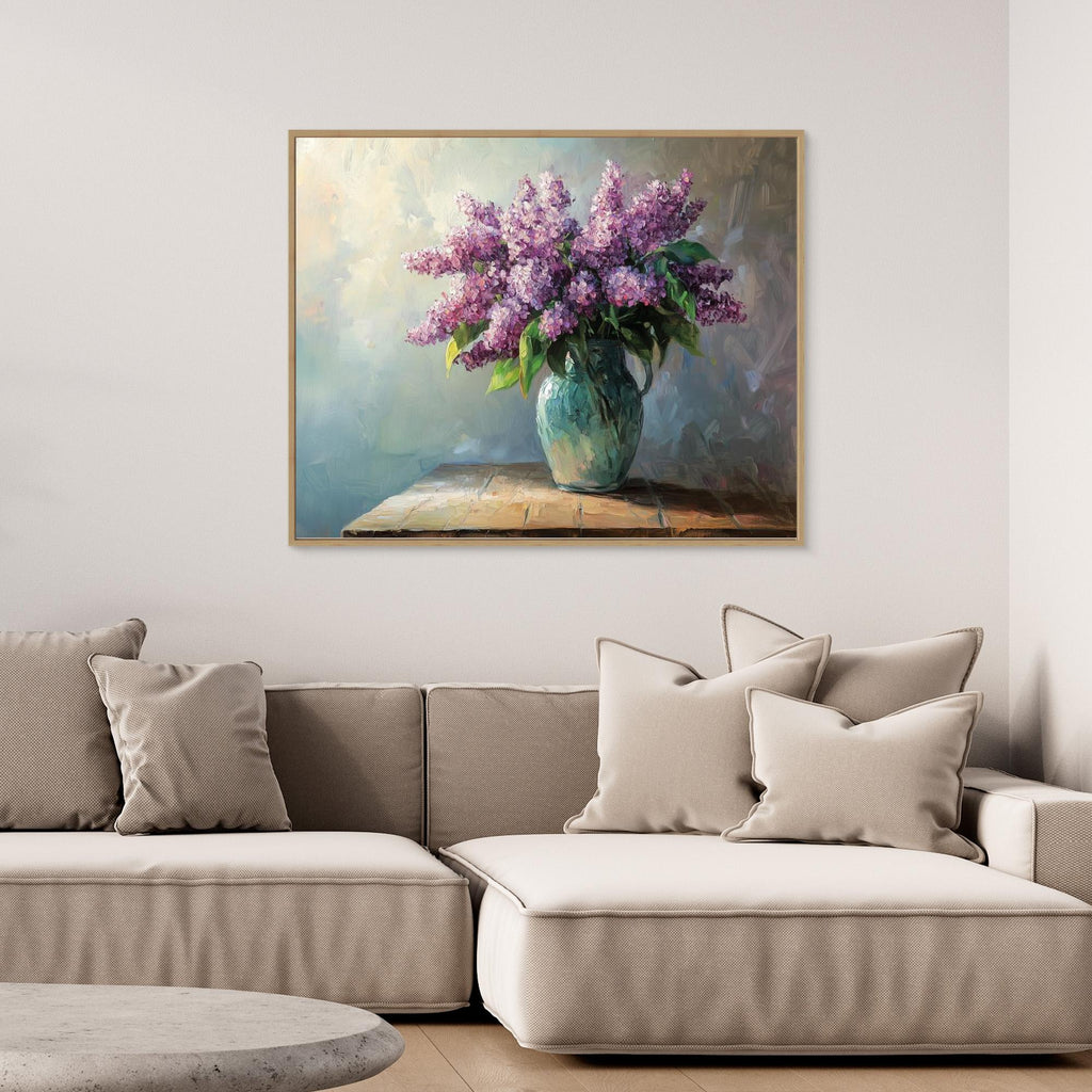 Lilac Bouquet Floral Canvas Print 