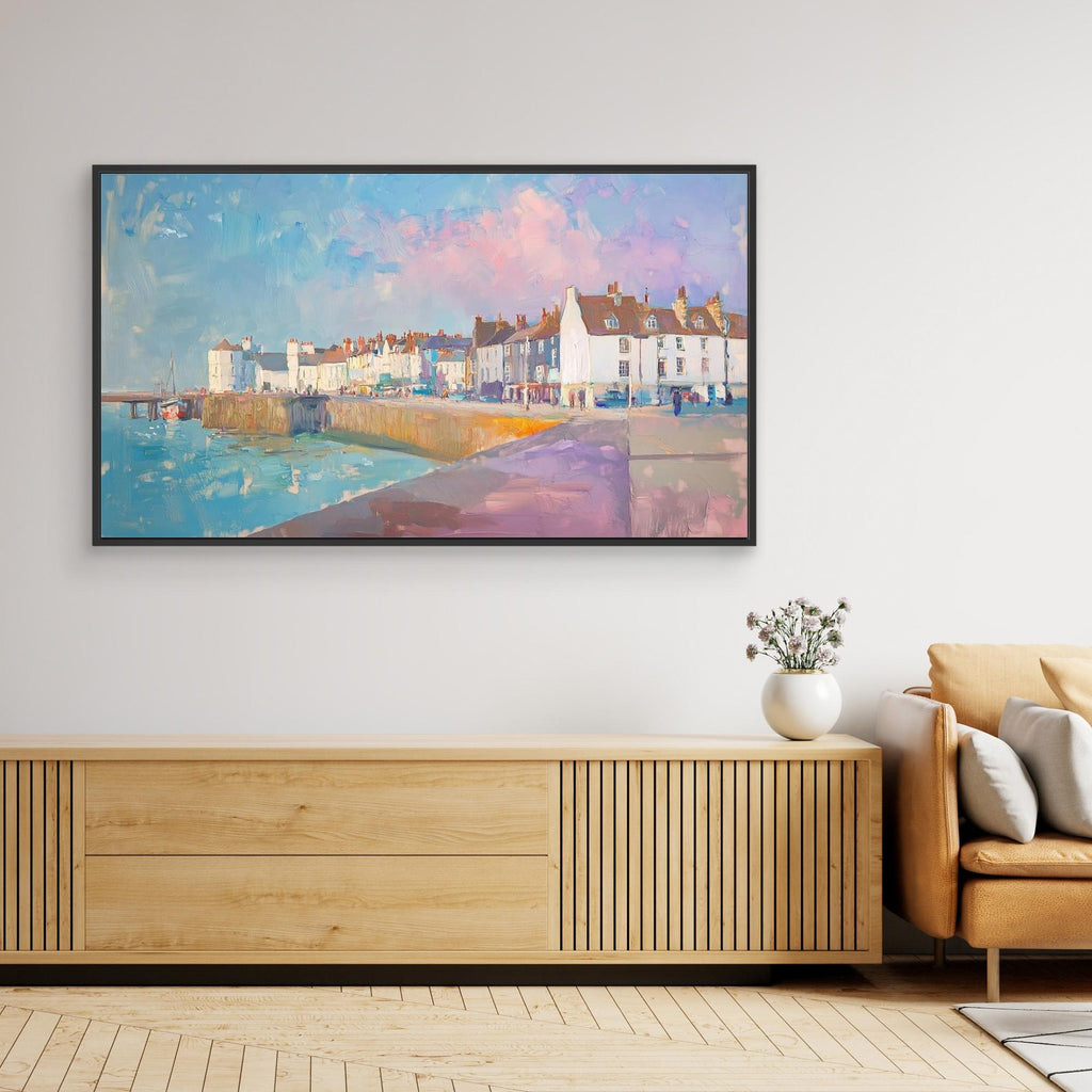 Margate Old Town & Pier Pastel Harbour Canvas Art Print