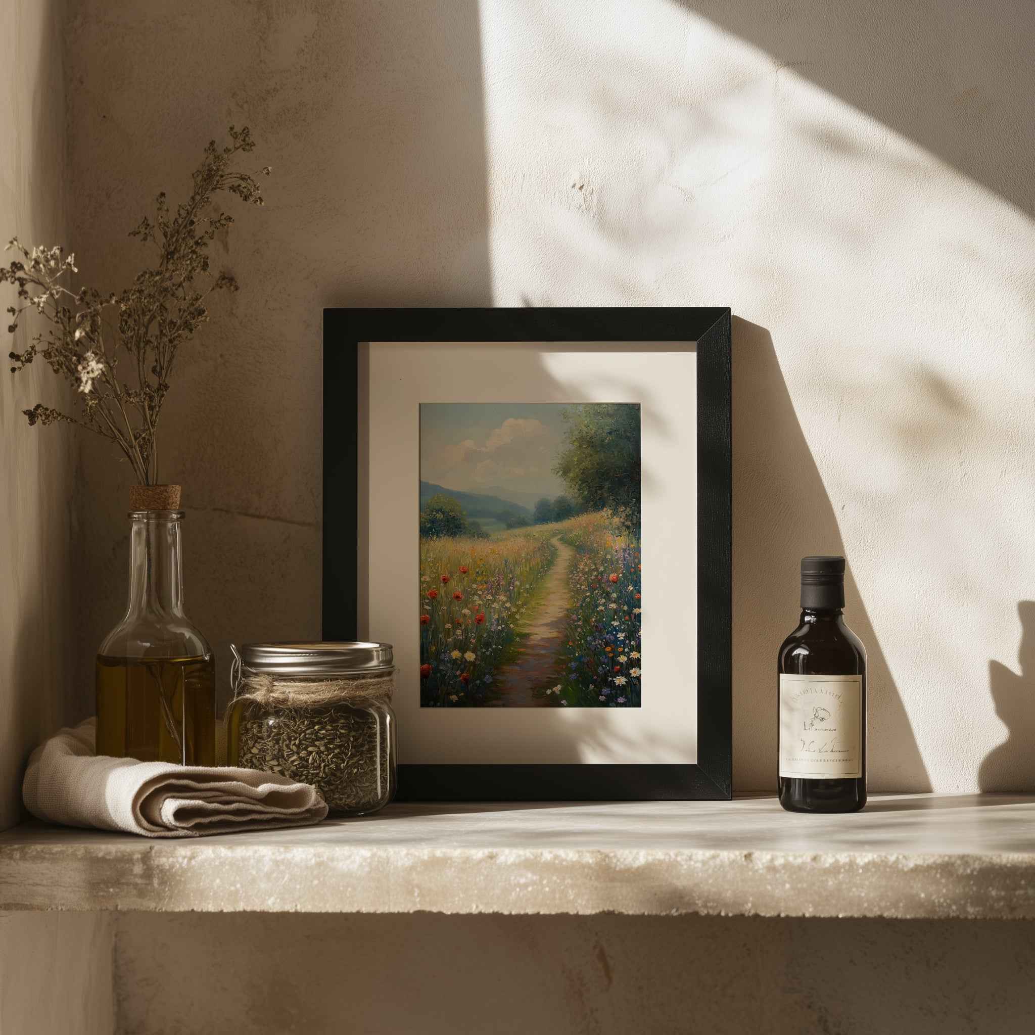 Hallway Wall Art – Wildflower Meadow Path Canvas Print