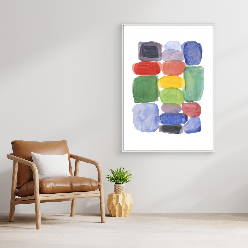 Modern Abstract Watercolour Art for Nursery & Playroom - Framed Pop Art