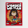 Wonder Woman Comic Canvas Print for Hallway Walls Decor - Framed Pop Art