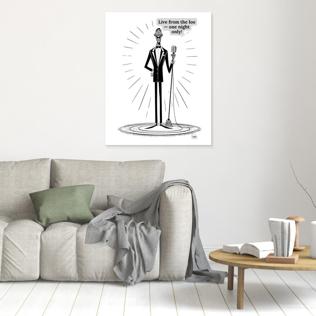 Live From The Loo Bathroom Art | Funny Musical Wall Print