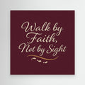 Walk by Faith Wall Art | Christian Bedroom Decor Quote - Framed Pop Art
