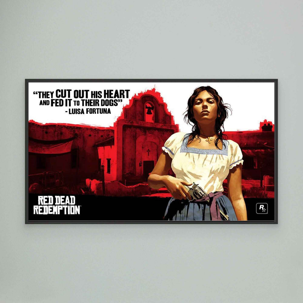Luisa Fortuna Red Dead Redemption Canvas Print - Framed Pop Art
