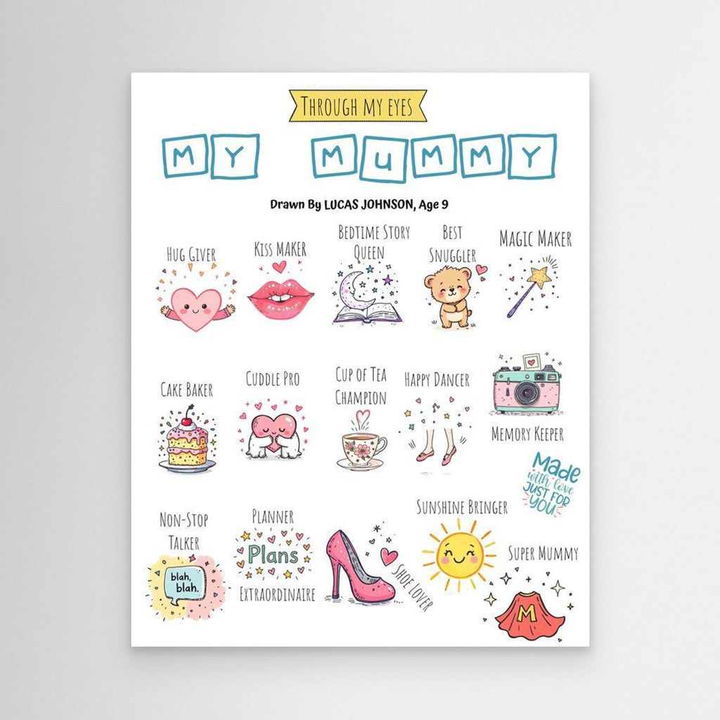 Personalised Through My Eyes My Mummy Canvas Print