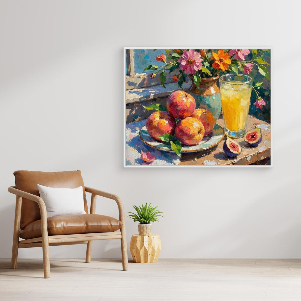 Sunny Kitchen & Hallway Wall Art | Vibrant Fruit Still Life - Framed Pop Art