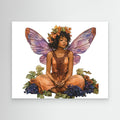 Autumn Fairy & Grapes Canvas Art | Enchanted Wall Decor - Framed Pop Art