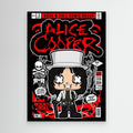 Alice Cooper Rock N Roll Comic Style Framed Canvas Art