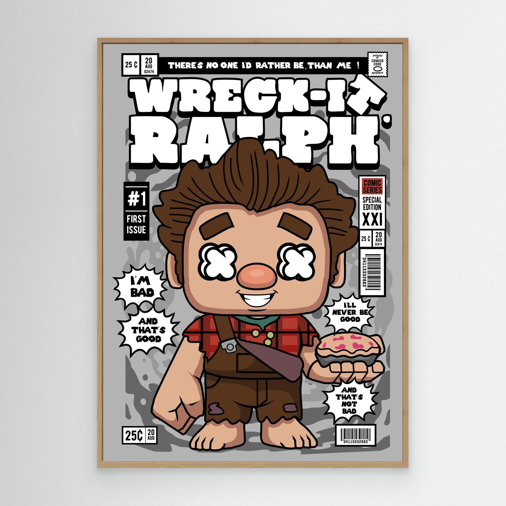Funny Retro Comic Gamer Canvas Print for Hallway - Framed Pop Art