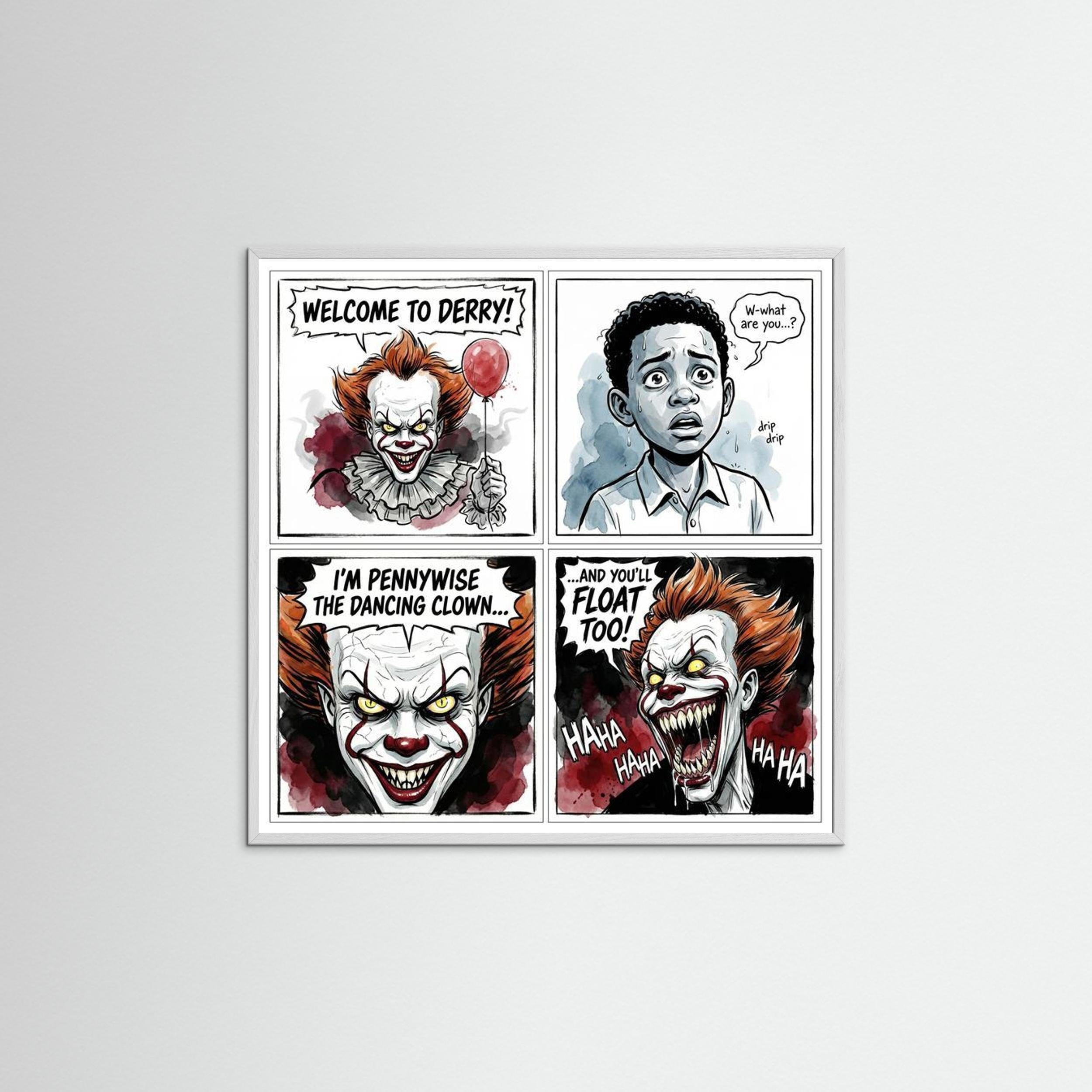 Pennywise "You'll Float Too" Comic Art Canvas Print