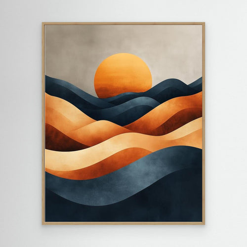 Abstract Desert Sunset Canvas Print | Modern Wall Art UK