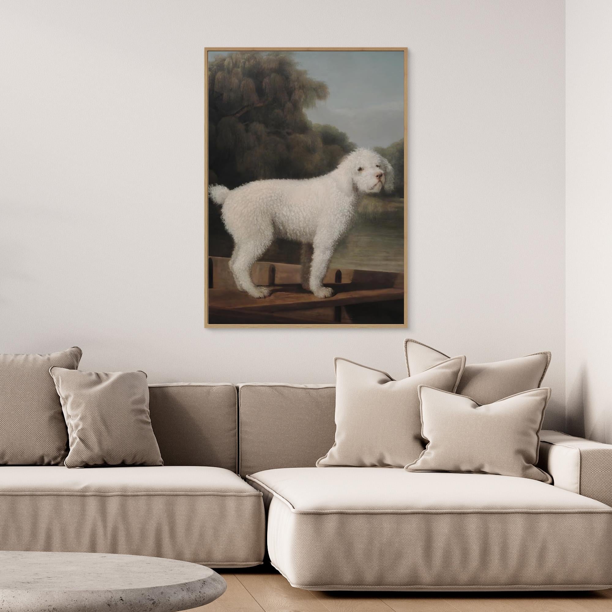 Vintage Dog Oil Painting | Hallway Wall Art - Framed Pop Art