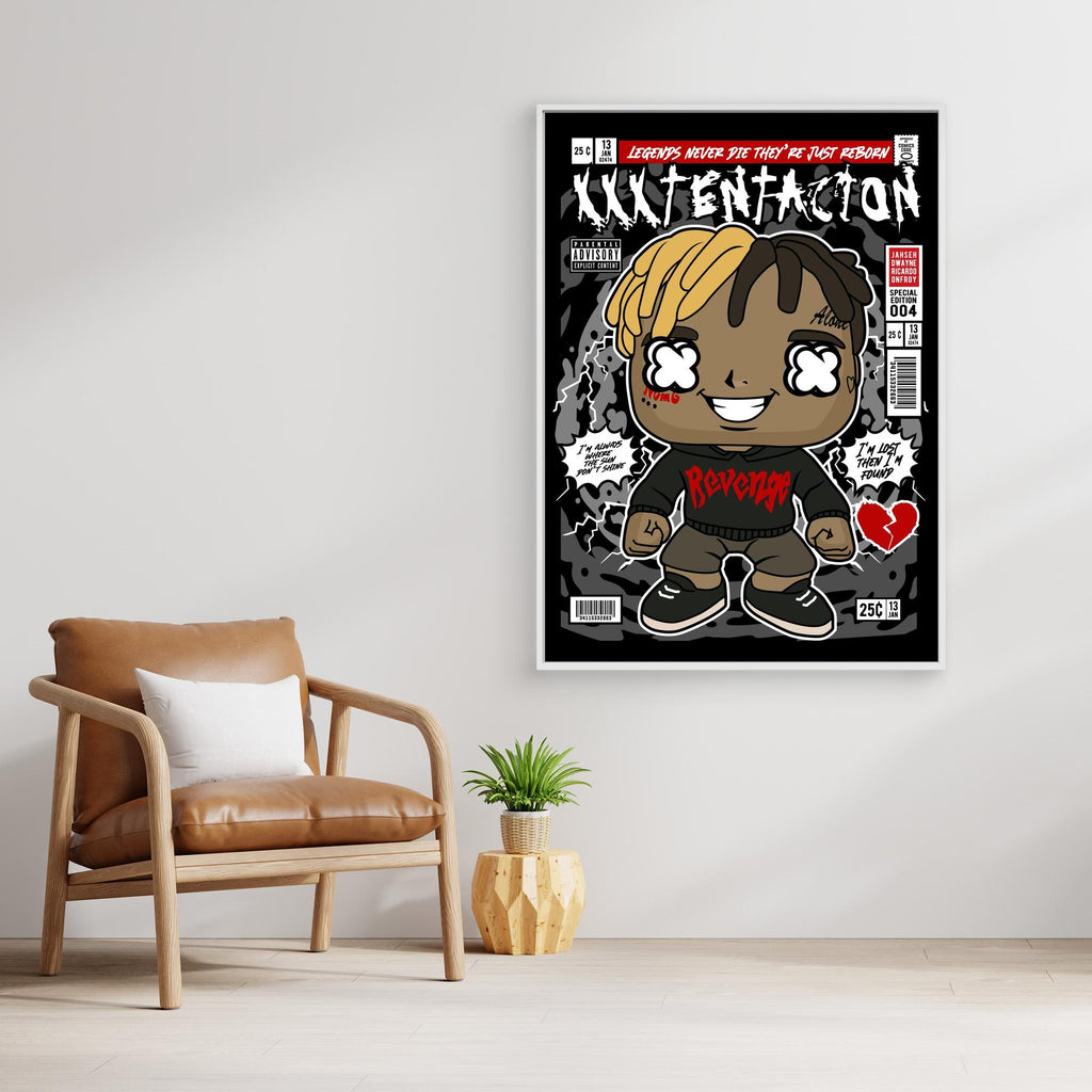 XXXTentacion Inspired Canvas Print for Hallway Wall Art - Framed Pop Art