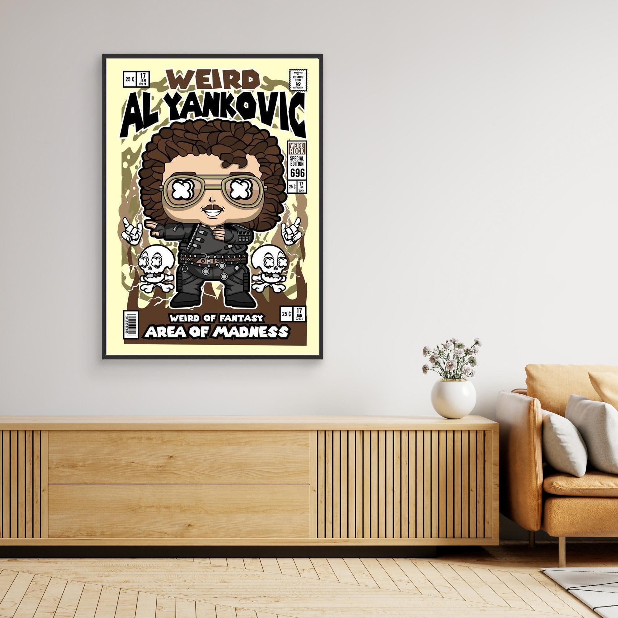 Weird Al Yankovic Comic Art | Retro Decor for Games Room - Framed Pop Art