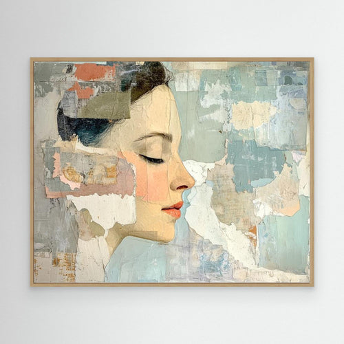 Abstract Woman Portrait Wall Art for Bedroom Decor - Framed Pop Art