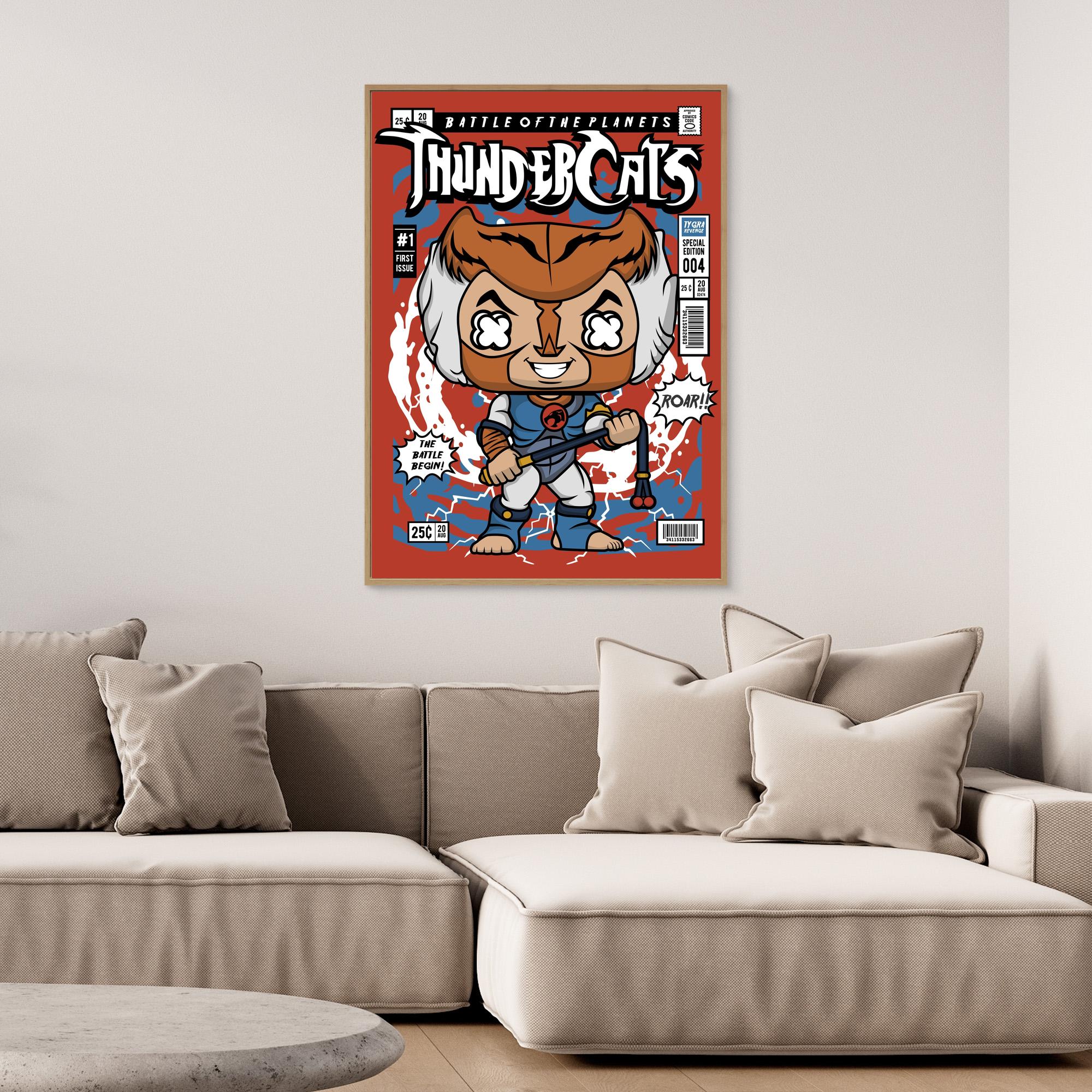 Thundercats Comic Wall Art | Retro 80s Kids Bedroom Decor - Framed Pop Art