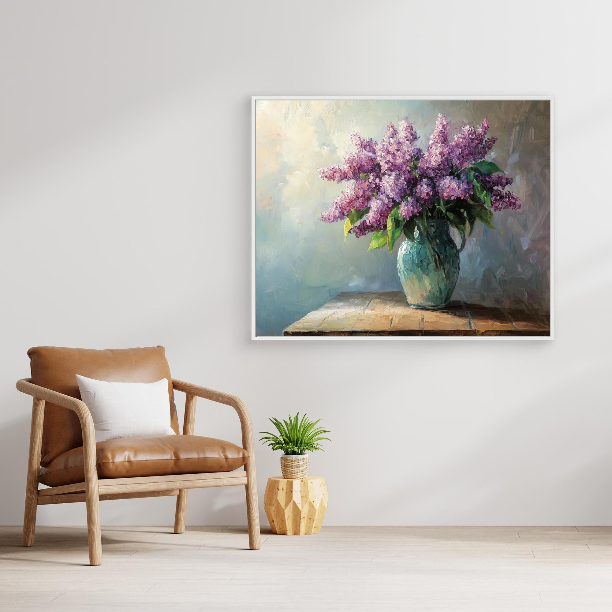 Lilac Bouquet Floral Canvas Print 