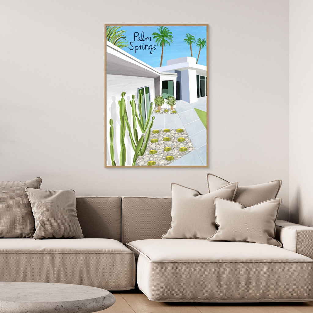 Palm Springs Art Print | Mid-Century Modern Decor - Framed Pop Art