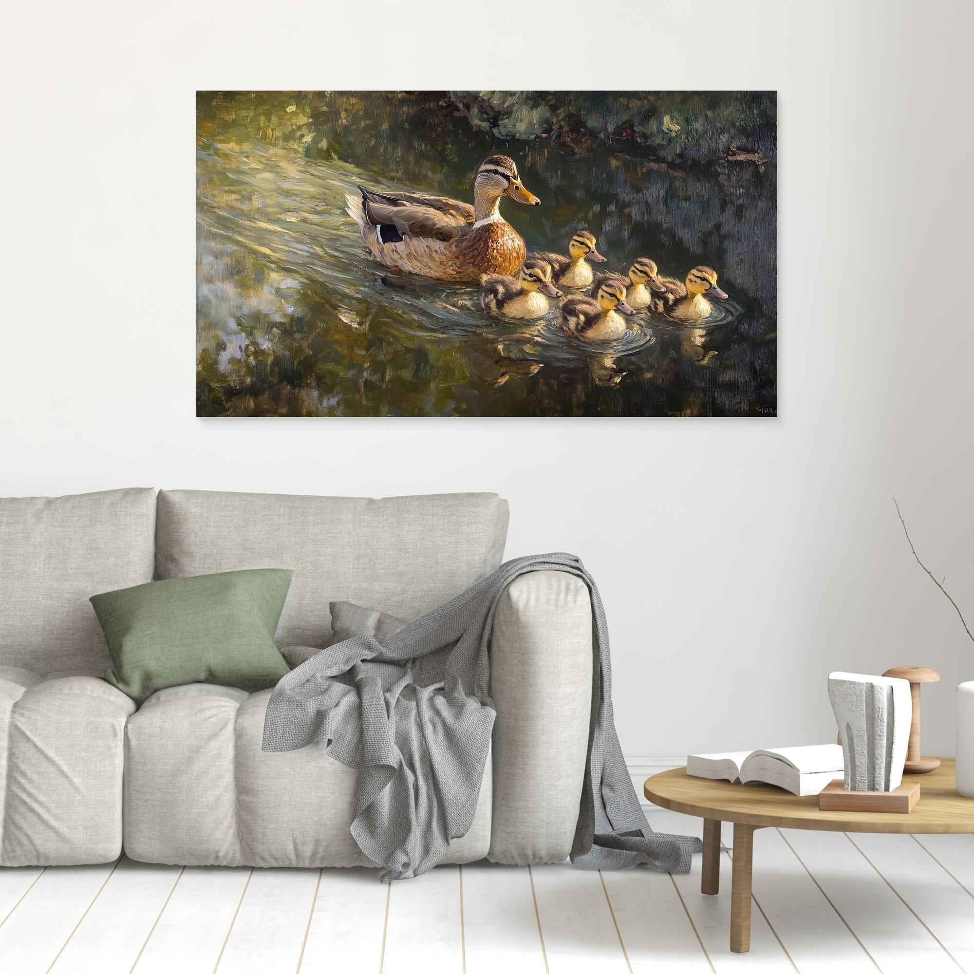 Duck & Ducklings Nursery Art | Country Cottage Wall Decor