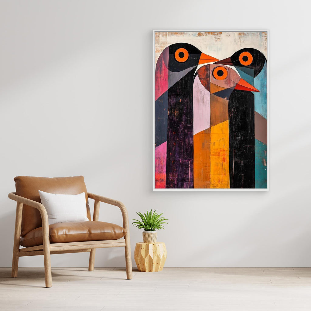 Abstract Penguin Bold Canvas Art