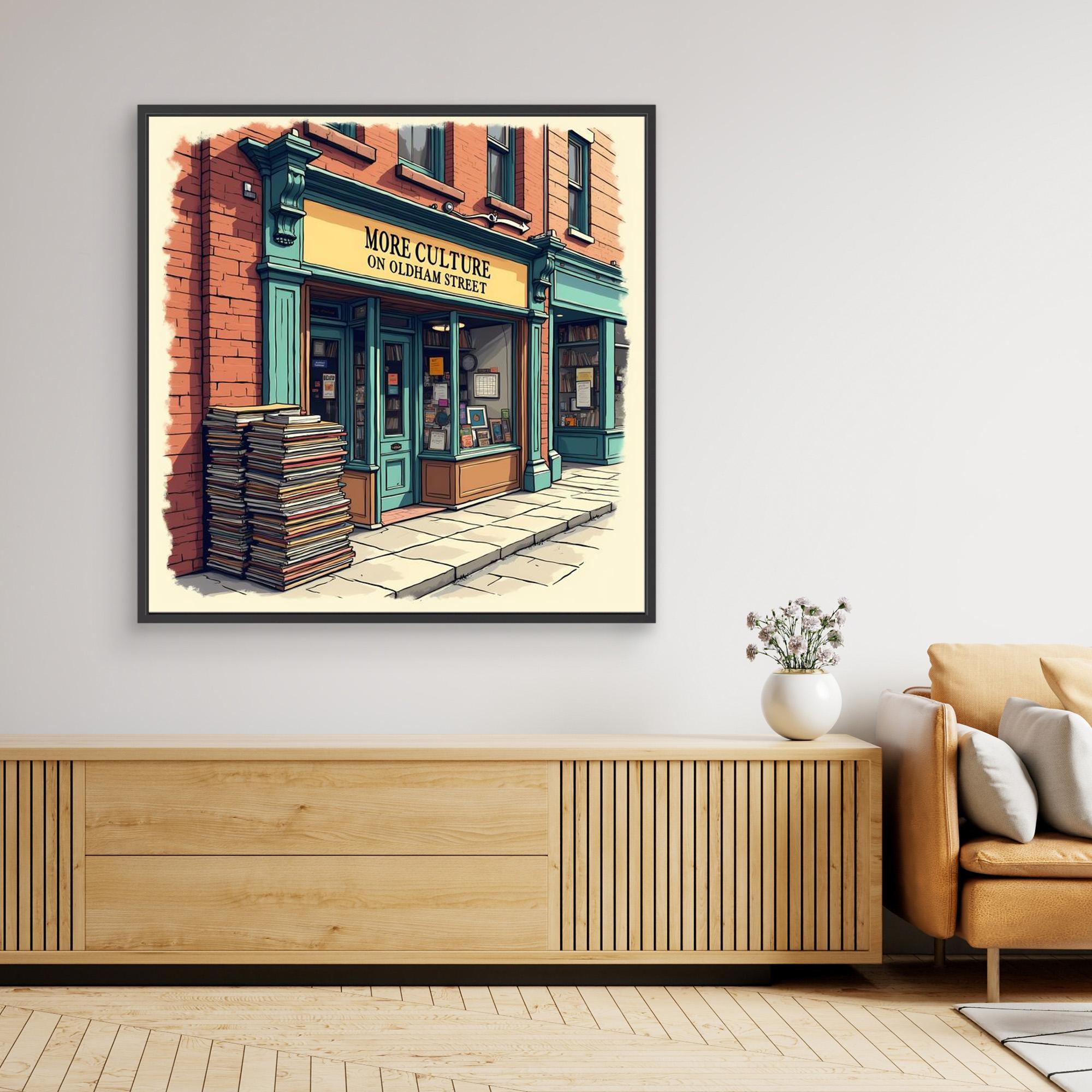 More Culture Oldham Street Manchester Art Print | Framed Canvas