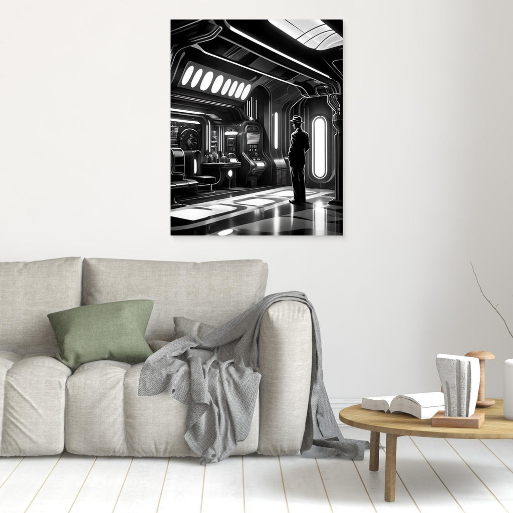 Retro-Futuristic Noir Sci-Fi Wall Art | Canvas Print - Framed Pop Art