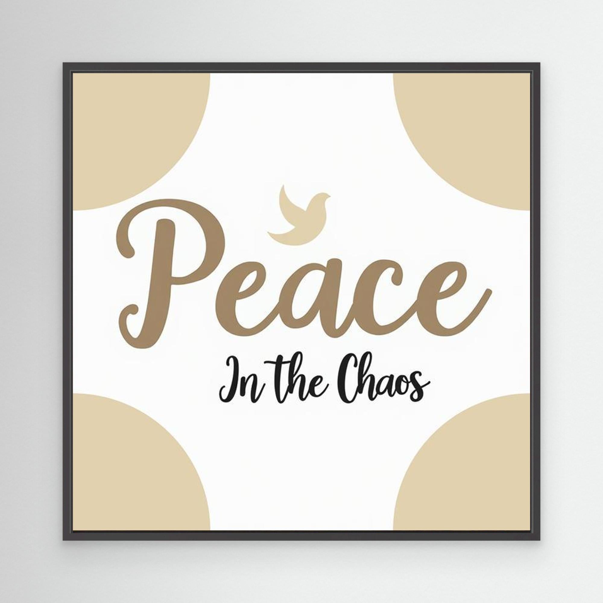 Peace In the Chaos Framed Canvas Print | Zen Home Decor