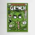 Grinch-Inspired Christmas Wall Art - Framed Pop Art