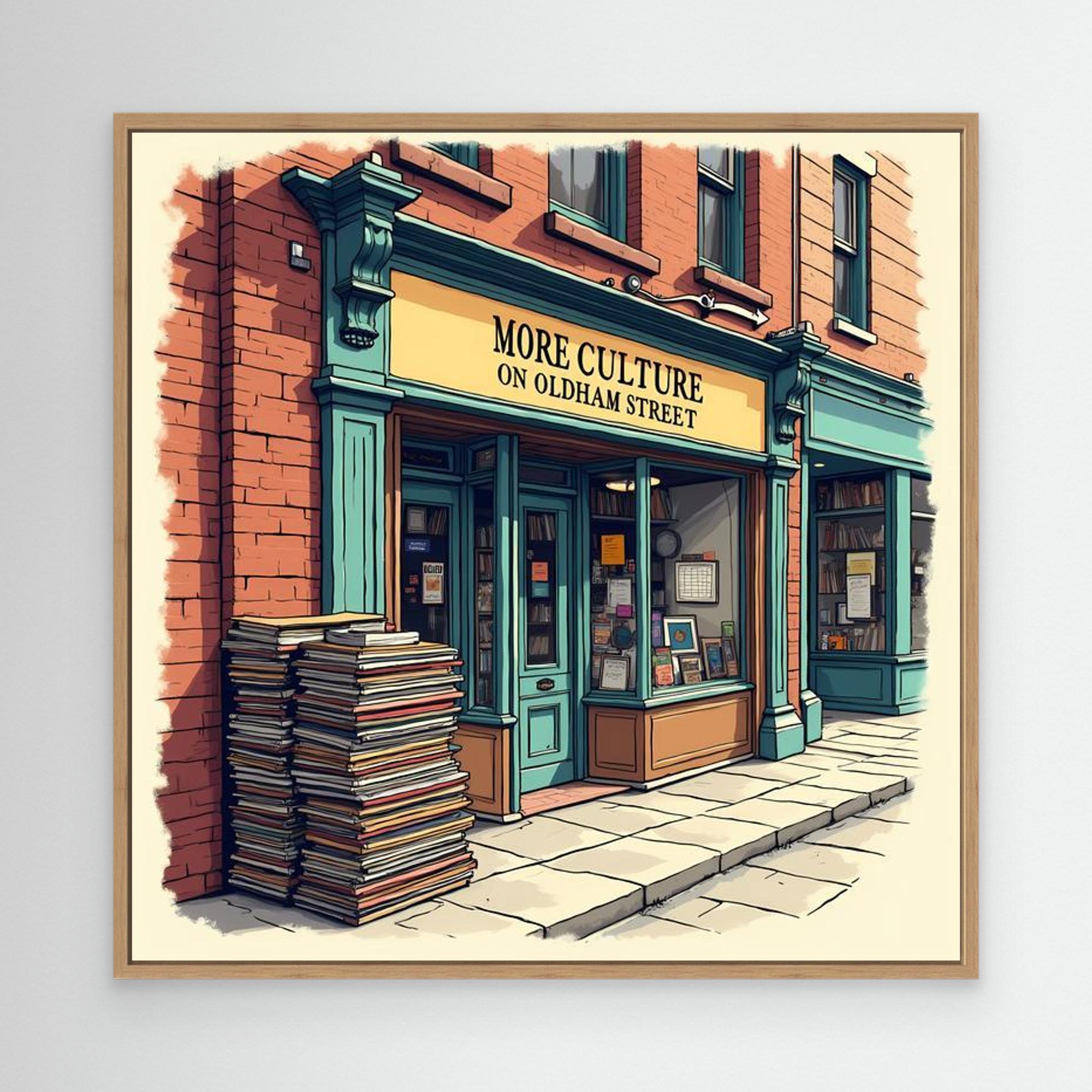 More Culture Oldham Street Manchester Art Print | Framed Canvas