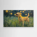 Yellow Labrador Fireflies Nursery Wall Art | Dog Gift UK