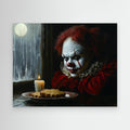 Creepy Clown Horror Canvas Wall Art Print for Night Owls - Framed Pop Art