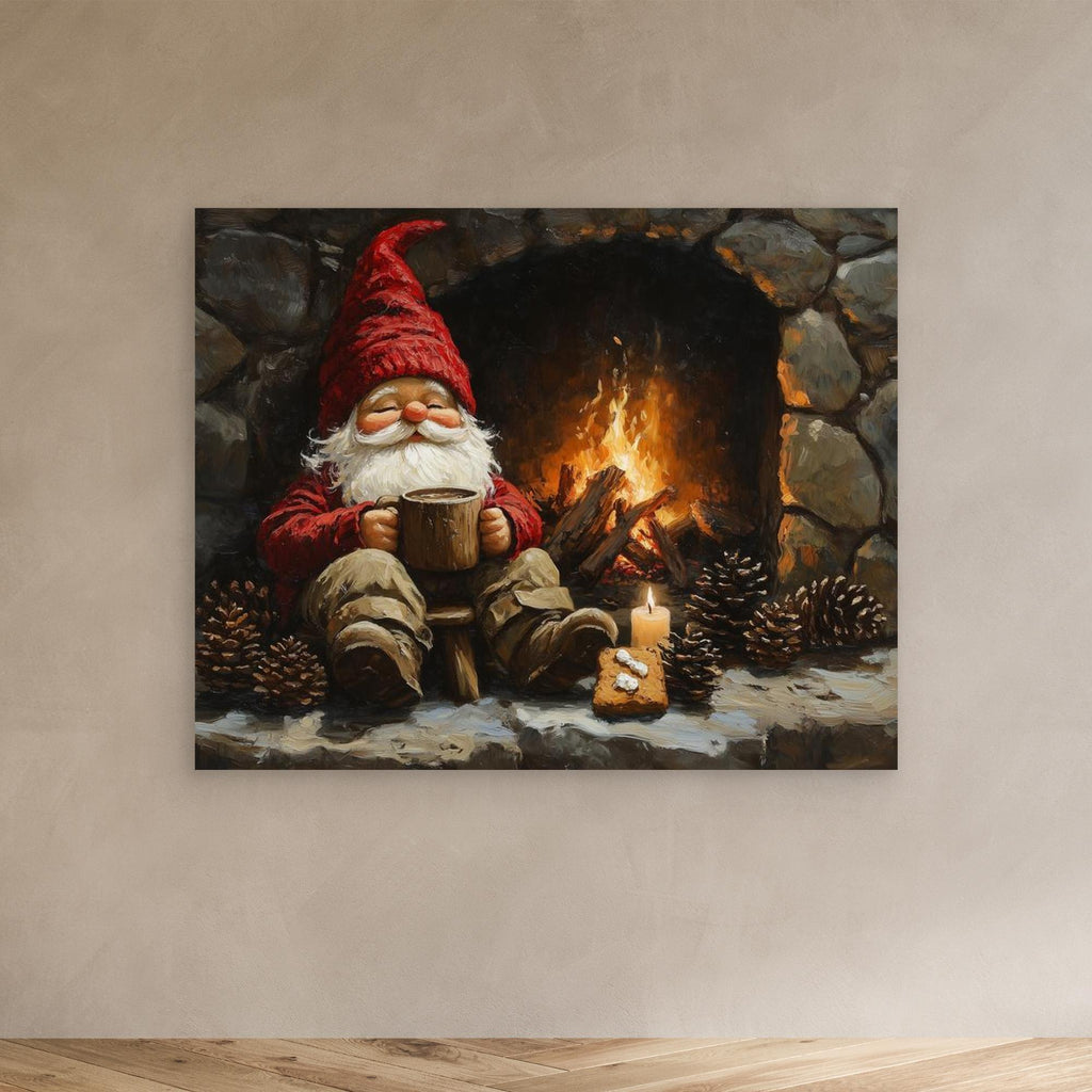 Scandinavian Tomte Folklore Art | Mythical Gnome Wall Decor - Framed Pop Art