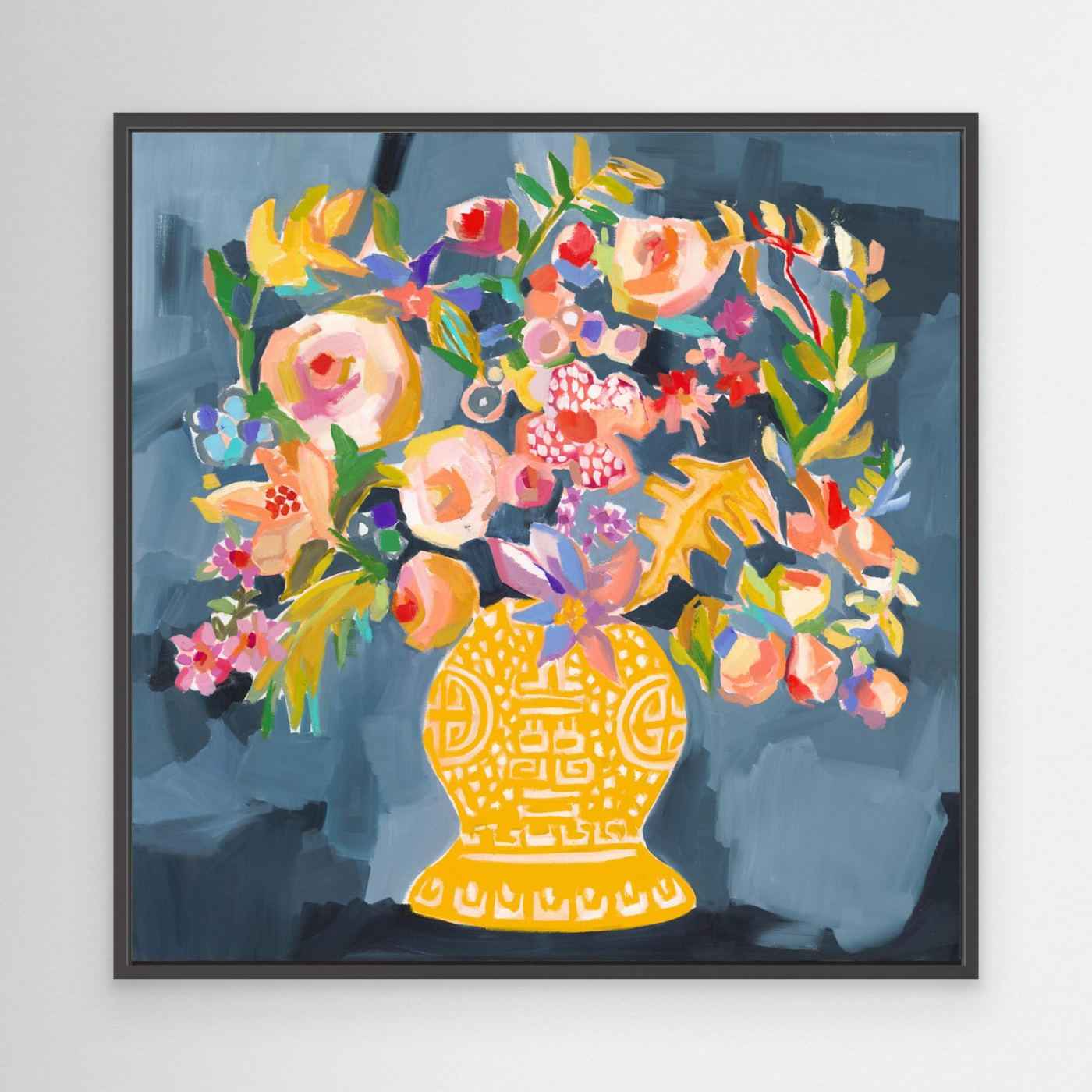 Colourful Floral Canvas Art for Kitchen Wall Decor