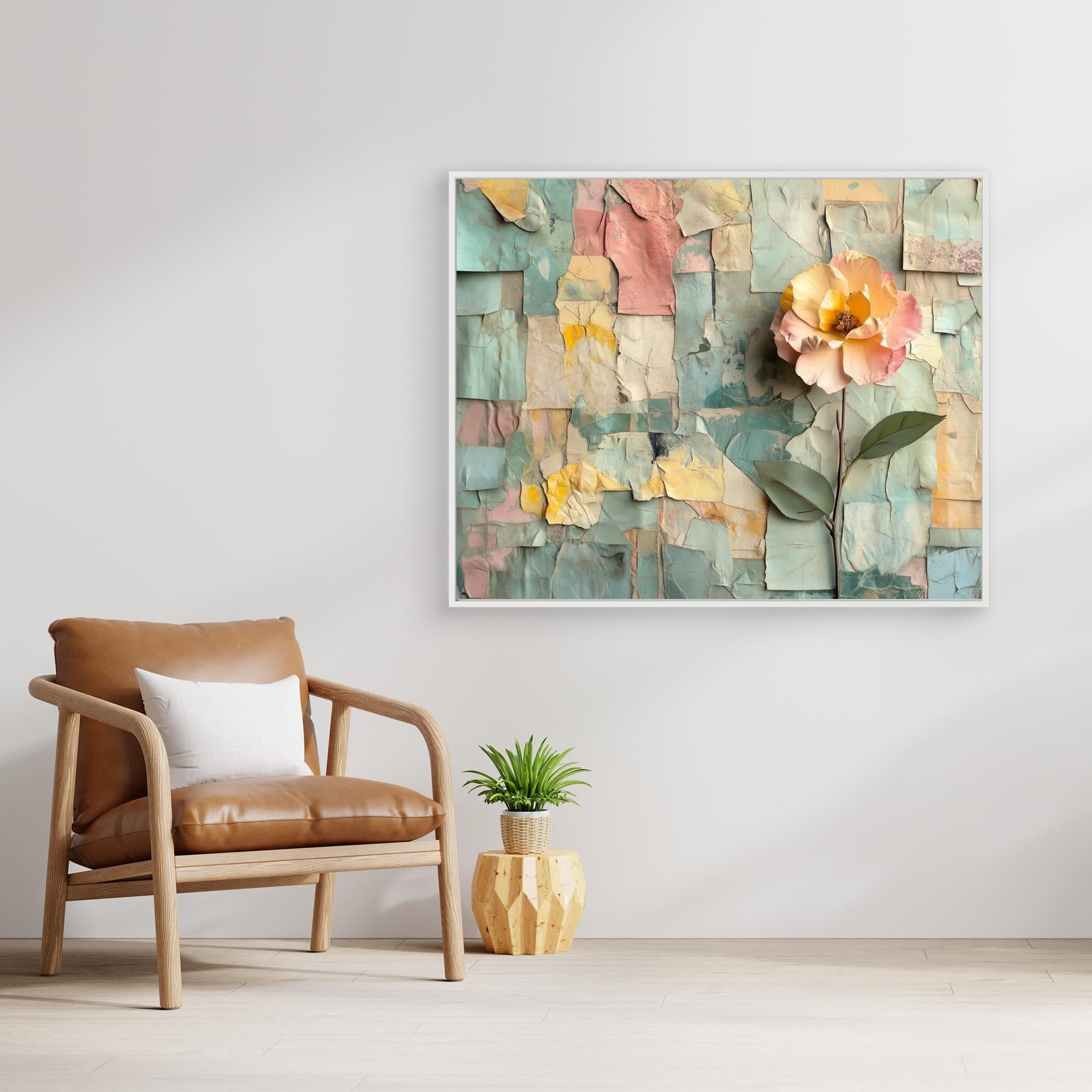 Abstract Floral Wall Art Canvas for Bedroom Decor