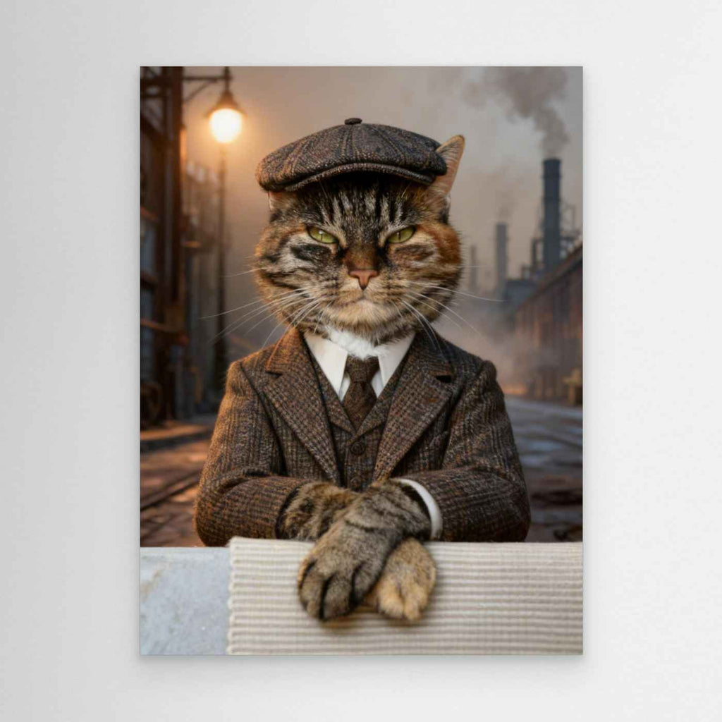 Regal Pet Portraits | Custom Peaky Blinders Style Cat Art
