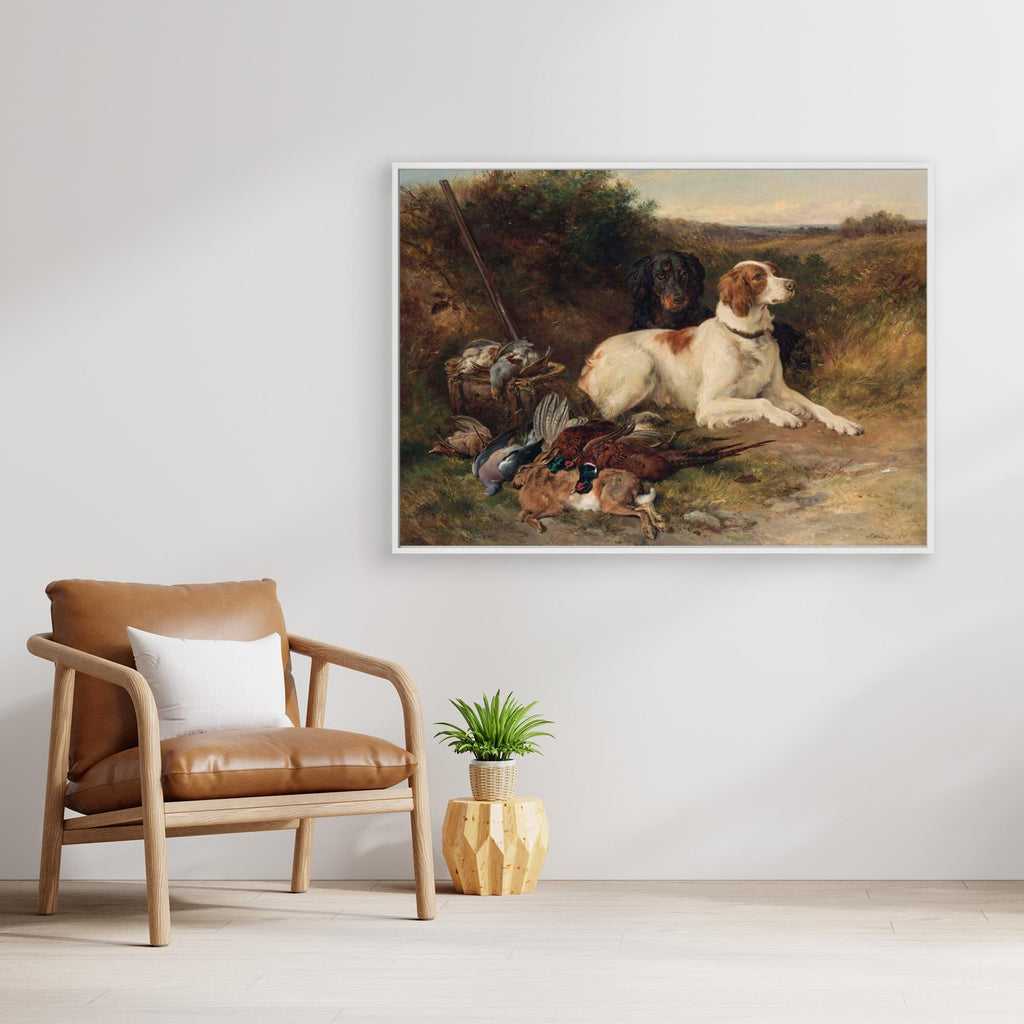Vintage Hunting Dog Wall Art | Traditional Hallway Wall Art - Framed Pop Art