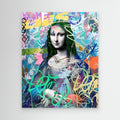 Mona Lisa Graffiti Street Art Canvas | Modern Pop Art Print - Framed Pop Art