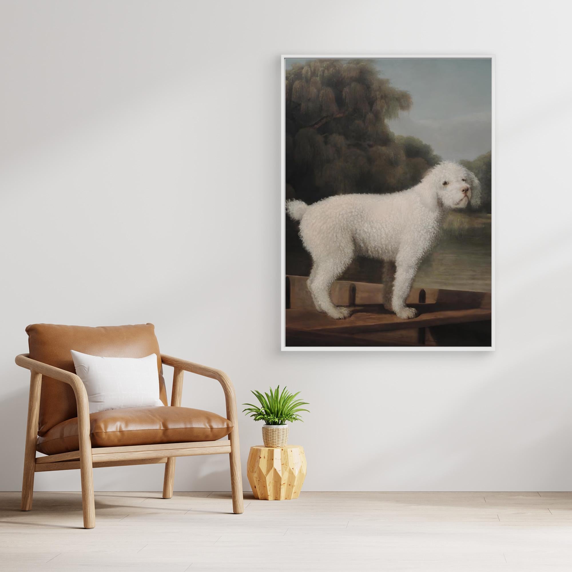 Vintage Dog Oil Painting | Hallway Wall Art - Framed Pop Art